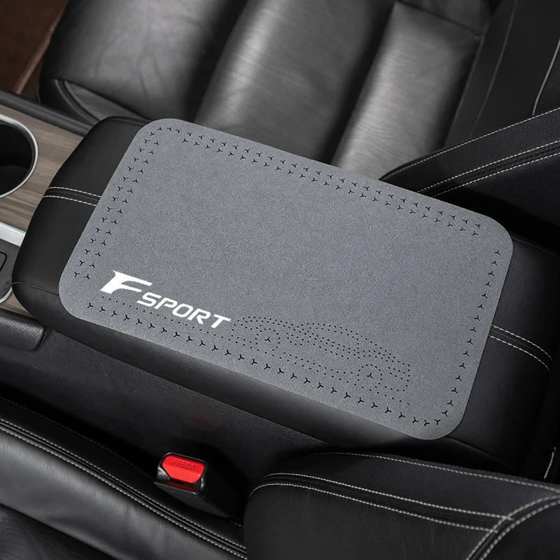 Leather Car Central Armrest Mat Console Arm Rest Seat Mat Interior for Lexus F LFA ISF GSF RCF F SPORT ct gs nx es if lc ls 1