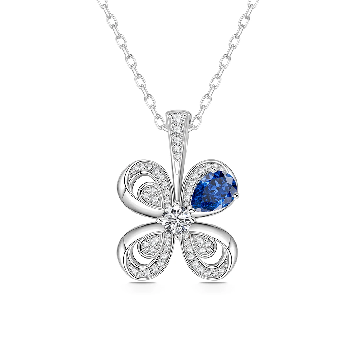 

Szjinao Four Leaf Clover Moissanite Necklace With Certificate Pendant For Woman 100% Silver 925 Lucky Charms Fine Jewelry