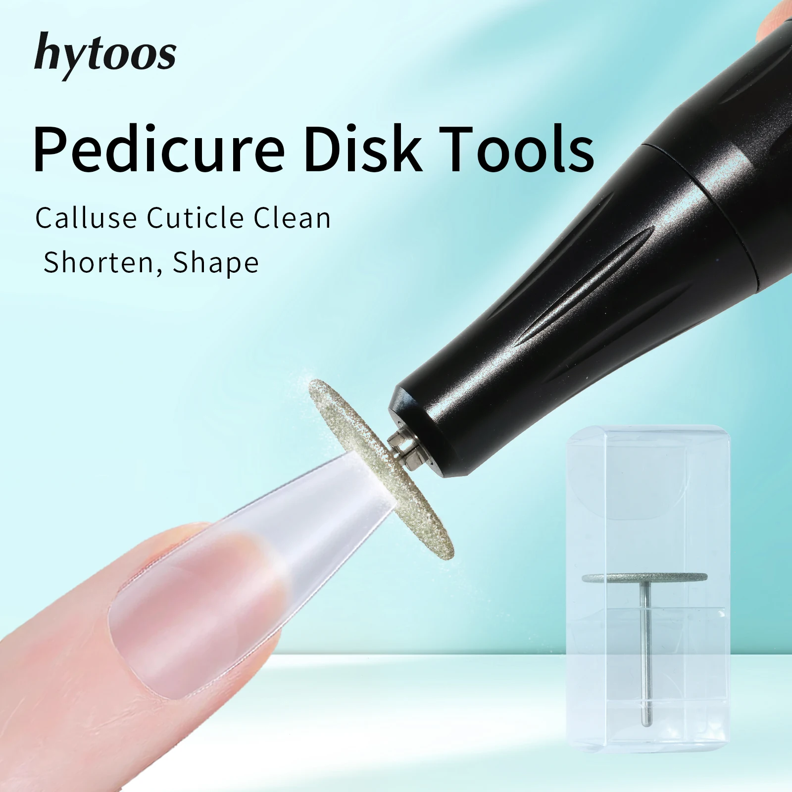 

HYTOOS 25 мм/20 мм шлифовальный диск, укороченные кончики ногтей, алмазные сверла для ногтей, удаление кутикулы, мозолей на ногах, электрический инструмент для педикюра