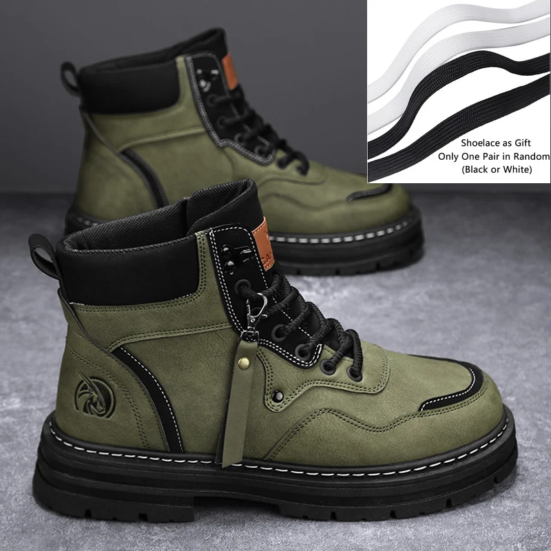 

Классические ботинки на платформе, мужские весенне-осенние универсальные повседневные туфли с высоким берцем, уличная спортивная обувь для бега на толстой подошве