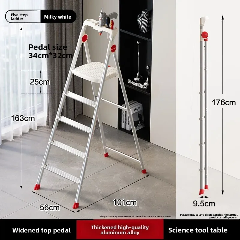 Durable Household Goods Ladder Household Folding Telescopic Ladder Aluminum Alloy Herringbone Ladder Safety Portable Ladder