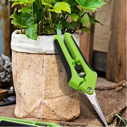 6.5 Inch Gardening Scissors Hand Pruner Pruning Shears Trimming Scissors with Straight Elbow Stainless Steel Blades for Plant