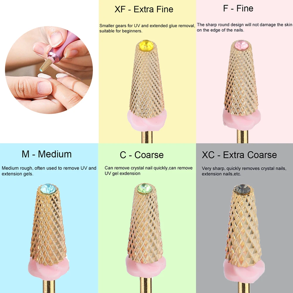 التنغستن الصلب قاطعة المطحنة مسمار لقمة ثقب الكهربائية مانيكير التدريبات باديكير مطحنة بت آلة الملفات مسمار الفن اكسسوارات أداة #4