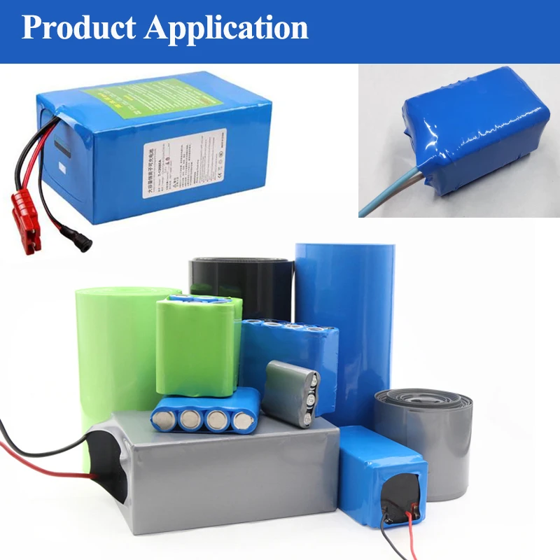 2/5/10/50/100m Width 66mm PVC Heat Shrink Tube Insulated Film Wrap Protection Case Wire Cable Sleeve Lithium Battery 18650 Pack