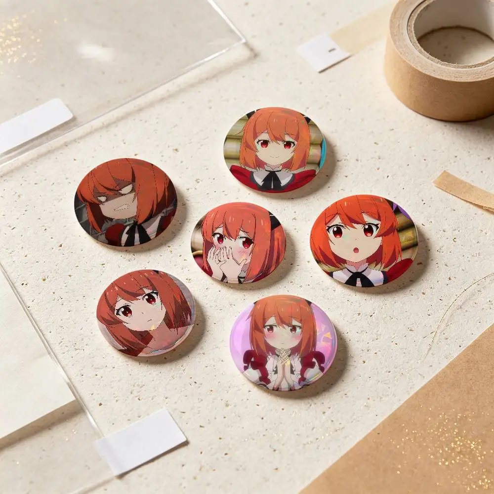 Laika Slime Taoshite Anime Badges 25 32 44 58 75 Mm Round Cosplay Pin Bag Decor Fans Collect Friends Gifts Brooch Souvenir