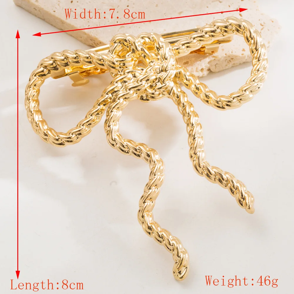 قطعة واحدة من عصابة رأس مرنة مرصعة بالألماس المعدني، عصابة رأس بمشبك شعر على شكل فيونكة حلوة متعددة الاستخدامات