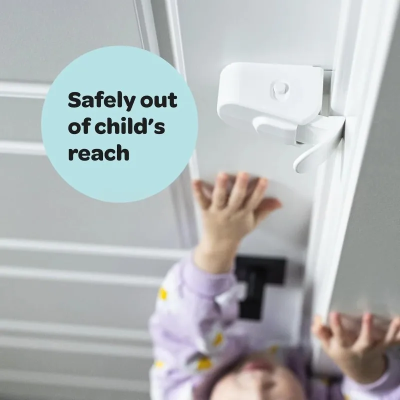 

A37T-Barrier Style,Universal Fit Childproof Safety Lock For Interior Doors-Child Safe Door Latch For Baby Gates