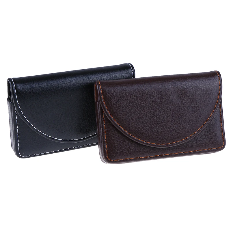 جيب جلدي اسم بطاقة العمل وبطاقة الهوية وحامل بطاقة الائتمان ومحفظة مع صندوق #6