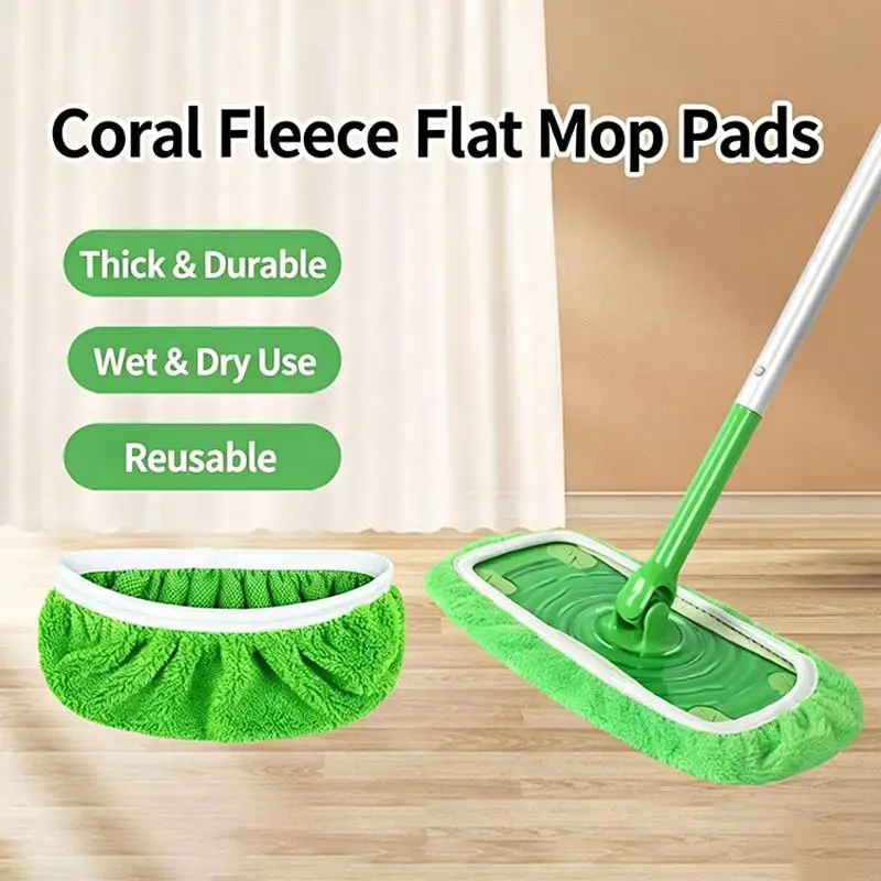 Microfiber Mop Replacement Pad Washable Reusable Strong Water Absorption for Home Kitchen Office Floor Cleaning Kitchen Tool