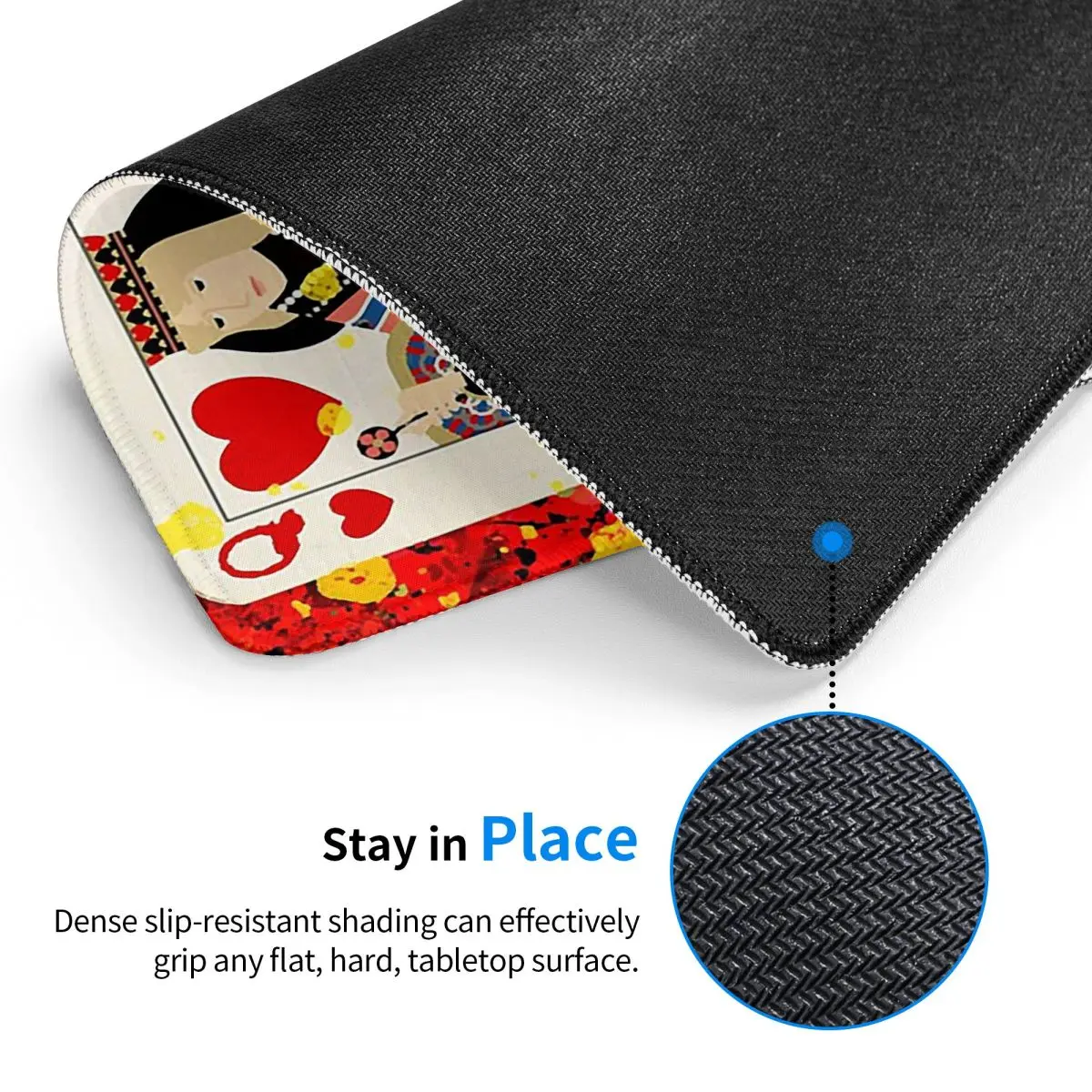 

Casino Nights Red Queen Of Hearts 7x9 in 22x18 cm Mouse Pad Computer Keyboard Mouse Mat Gamer PC Laptop Desk Mat