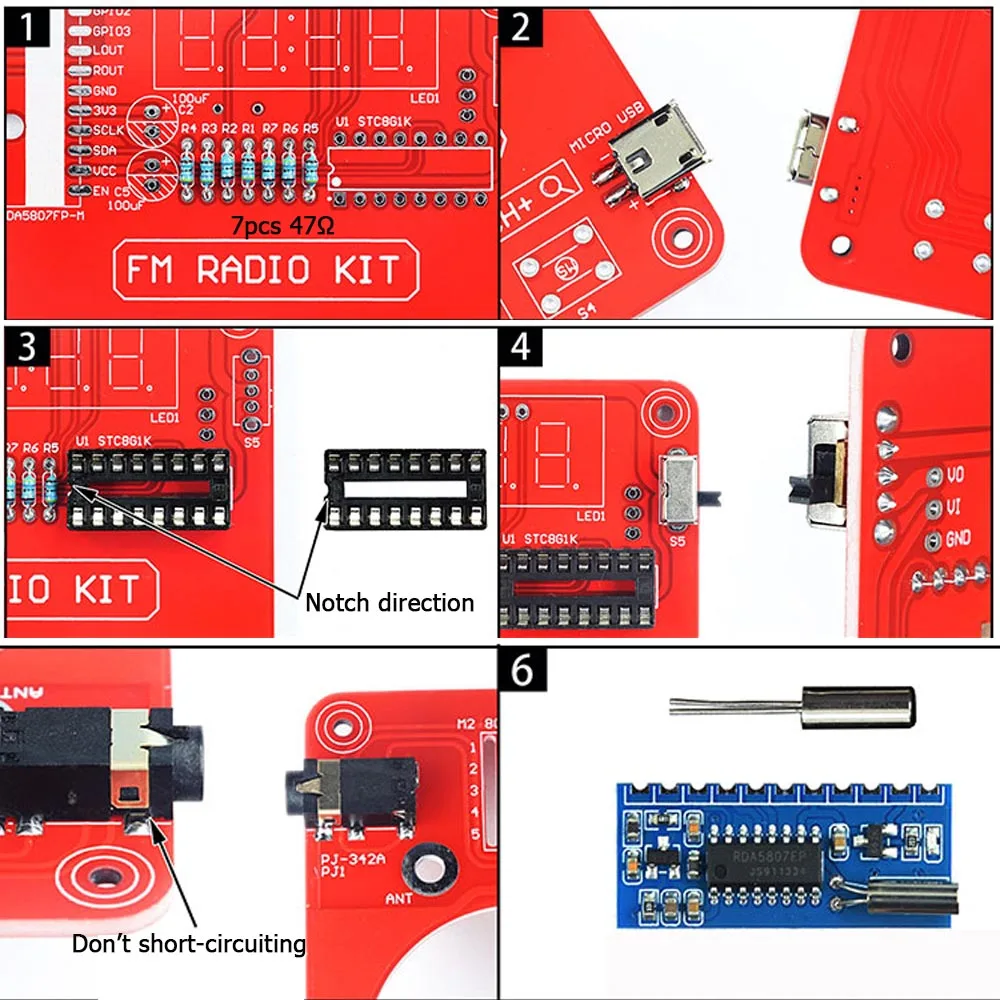 Imagem -06 - Diy Kit Eletrônico para Rádio fm Projeto de Solda 50mhz115mhz