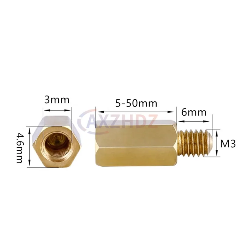10PCS M3 Hex Brass Male Female Motherboard Standoff Copper Mount M3 Board Rack Stud Threaded Pillar PCB Column Spacer Screw