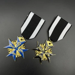 Prussia German Pour Le Merite Merit Medal Military Honor Badge Pins Blue and Black Reproduction Brave Memorial Medal Souvenir