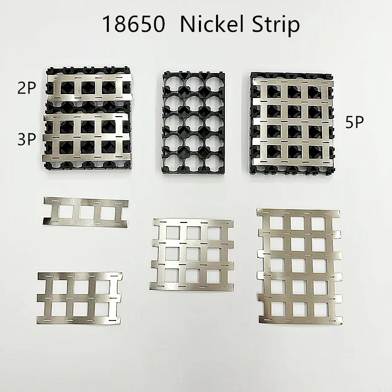 Tira de acero niquelado para batería 18650, 2P/3P/4P/5P/6P/7P, correa Ni para soporte integrado, pieza de soldadura por puntos de perforación