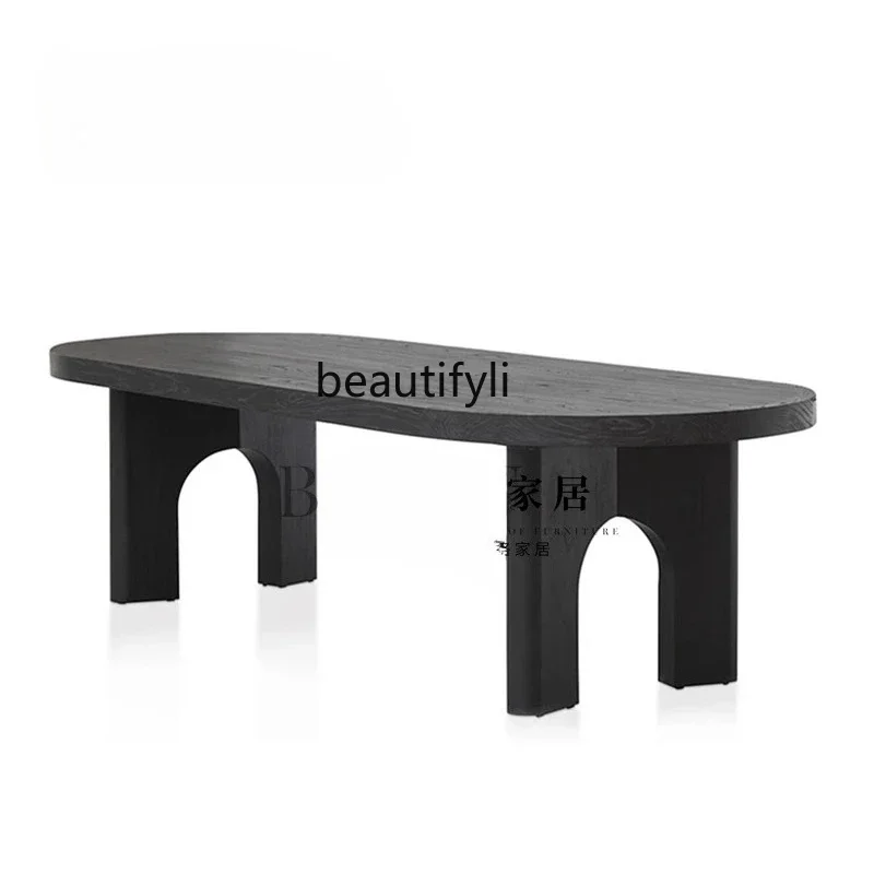 

ss8350 New solid wood dining table minimalist rectangular tea table household small apartment tea table