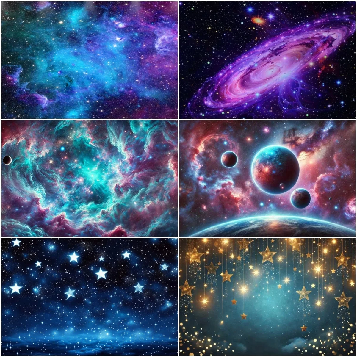 

Dreamy Starry Sky Universe Theme Background Brilliant Galaxy Meteor Bedroom Decoration Backdrop Portrait Photography Banner Prop