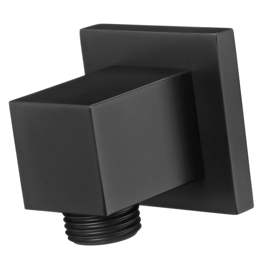 Brass Square Profile Elbow Connector for Shower Hose with G1/2 Internal Thread Suitable for Bathroom Wall Outlet Setups