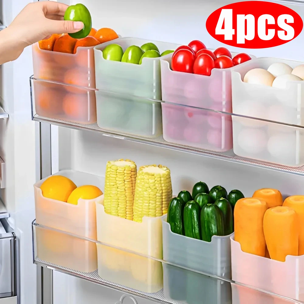 Refrigerator Food Storage Box Fruit Vegetable Fresh-keeping Box Refrigerator Side Door Container Drawers Rack Kitchen Supplies