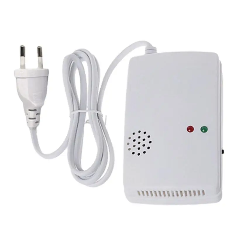 Autônomo Natural e Liquefeito Gás Detector De Vazamento, Gás Combustível Alarme Sensor, Plug UE, Home Security