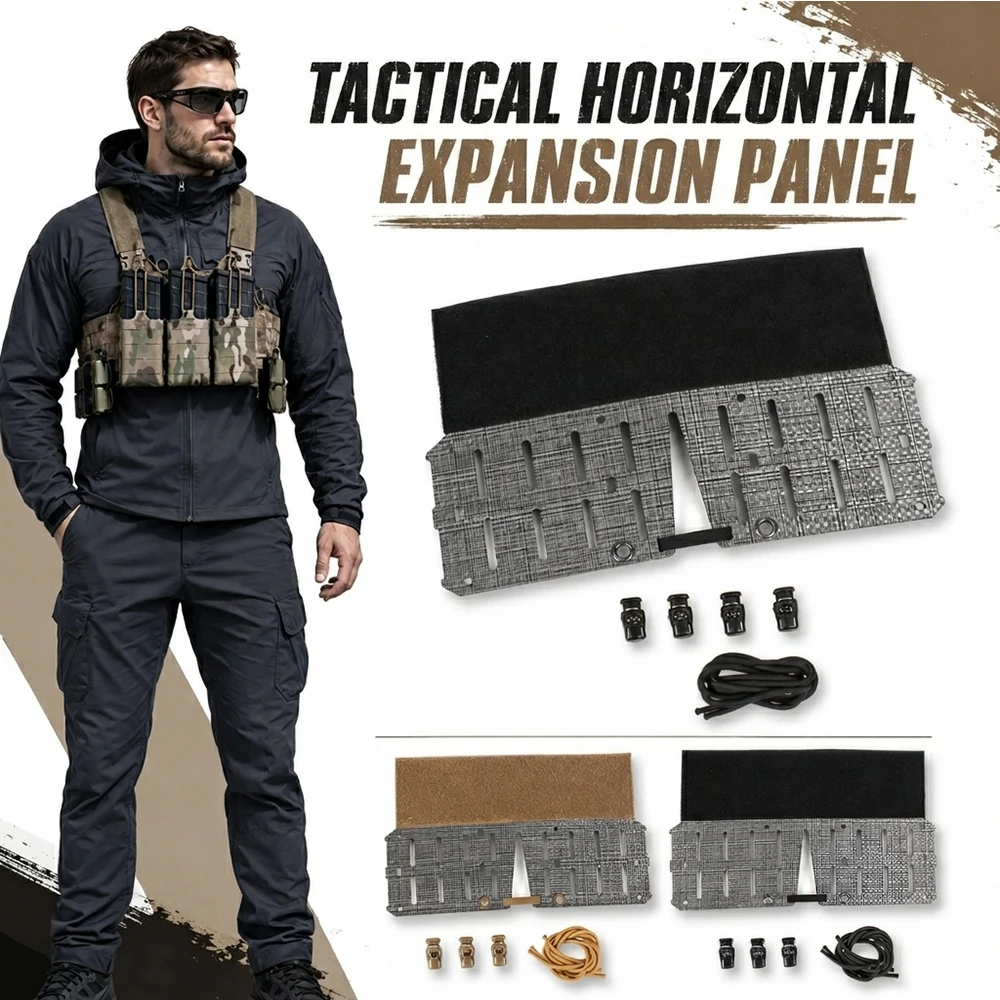 

Tactical Horizontal Expansion Panel MOLLE Drop Down Utility Board Chest Rig Sub-Load Platform Airsoft Hunting Vest Accessories