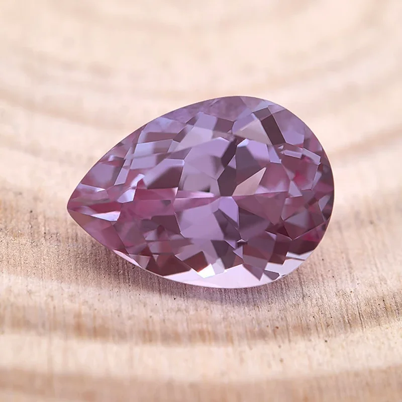 Lab Grown Alexandrite Stone Pear Shape Purple Color Charms Beads Selectable AGL Certificate for Diy Jewelry Making Mater