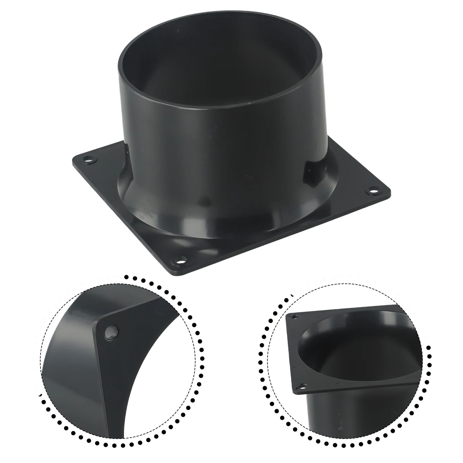 75-120MM Flange Connector Flange Connector Pipe Connecting Wall ABS Duct for fan Hose Connector for exhaust Outlet For Kitchen