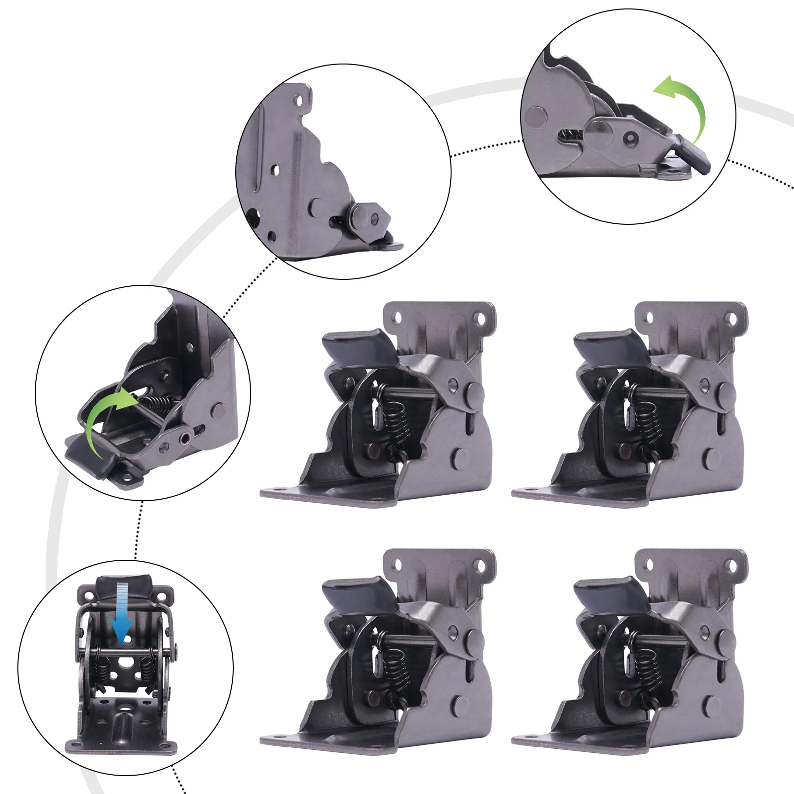 

4 шт. складной тормоз 0 ° -90 ° , Складная петля для стола, самоблокирующаяся удлинительная опора для стола, верстака, спальной платформы