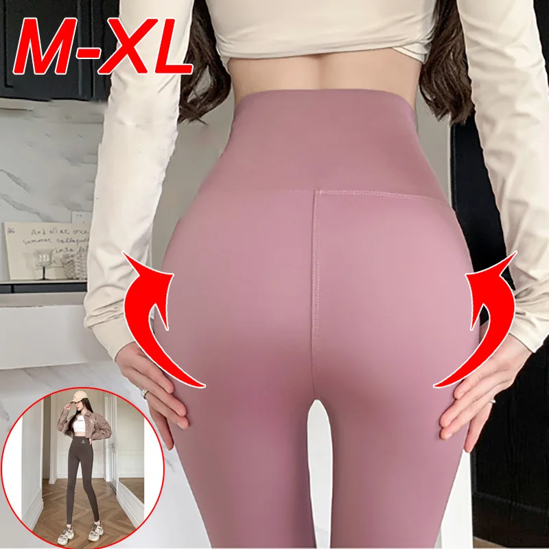 M-XL Shark pants women wear spring  autumn winter thin high-waisted belly lift hip yoga tights small feet black leggings