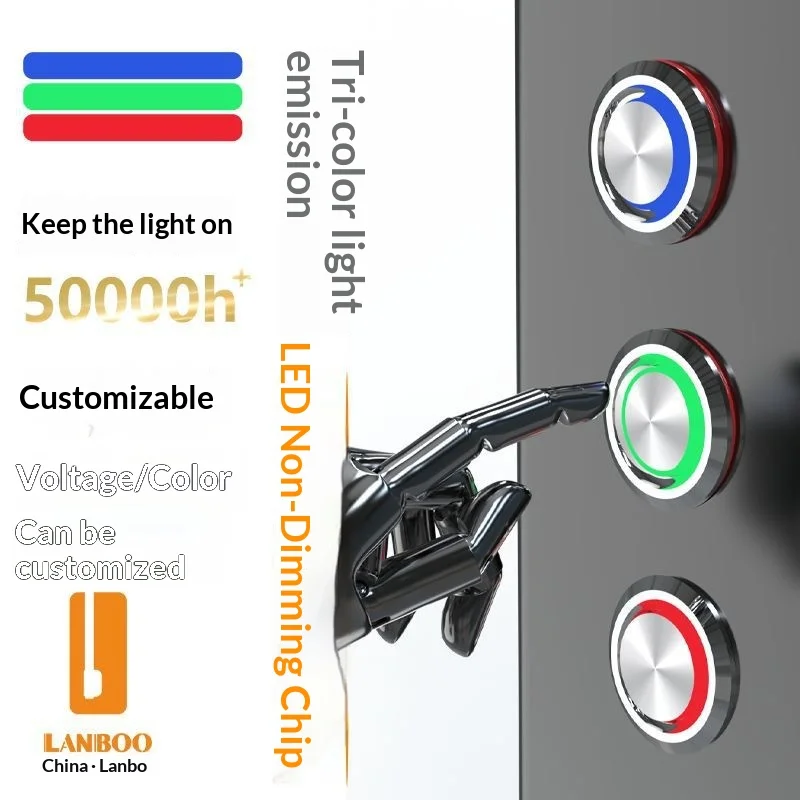 botao-de-pressao-encapsulado-lanboo-f1-de-alta-corrente-25mm-metalico-a-prova-d'agua-ip67-com-trava-automatica-reiniciavel-com-fio-em-aco-inoxidavel