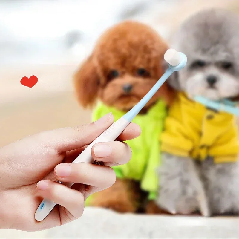 Dog Toothbrush 2pcs Set Soft Hair Dogs Teeth Brush 2pcs Pet Grooming Small Head Toothbrush for Dog Teeth Cleaning Pet Products