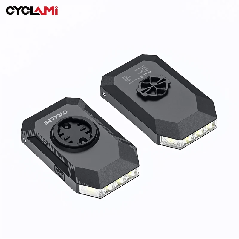 Phare de vélo CYCLAMI CL350 pour Garmin XOSS IGPSPORT Magene GPS G2, lampe avant de vélo rechargeable 4000mAH avec adaptateur Gopro
