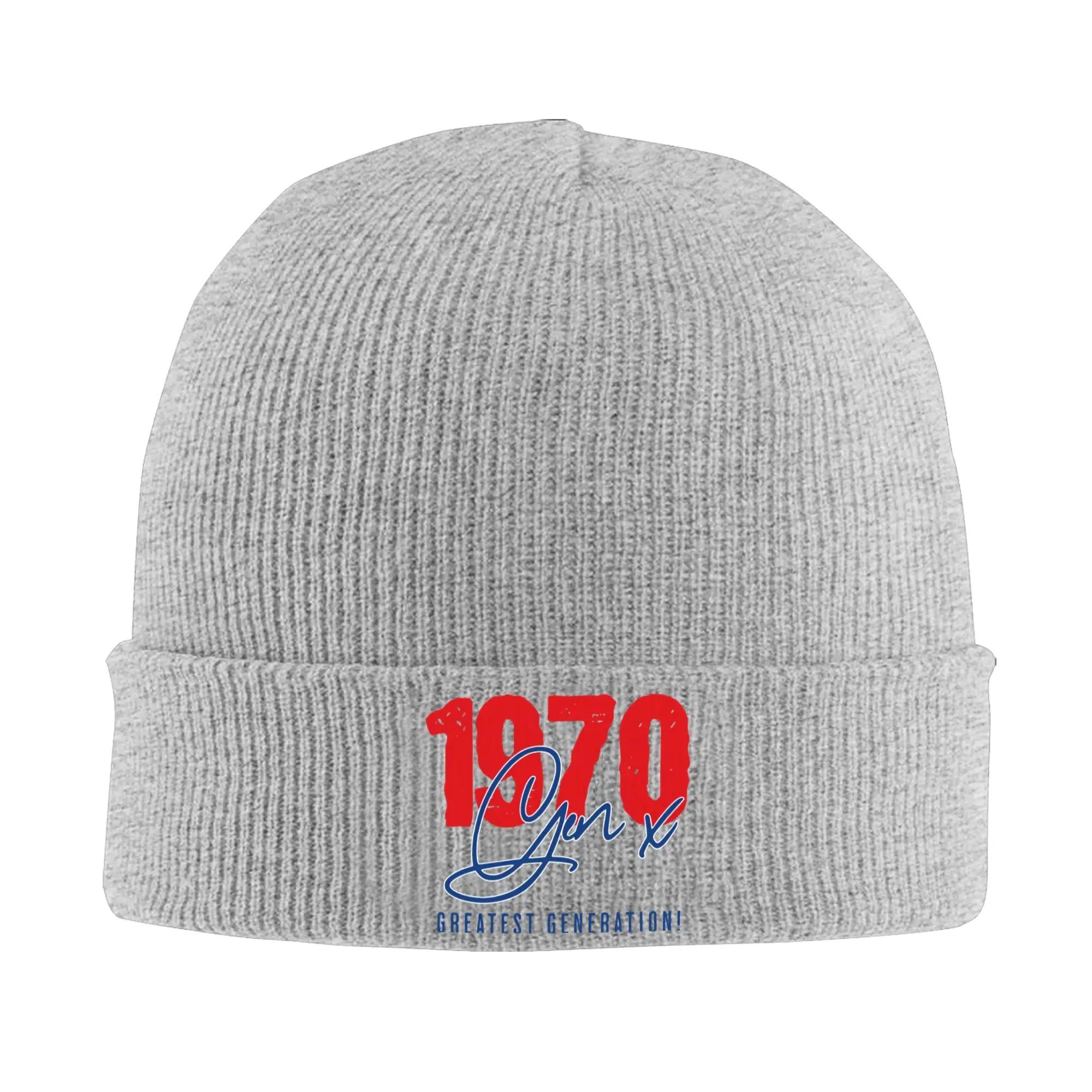Generation X 1970 Hats Autumn Winter Skullies Beanies Warm  Caps Men Women Acrylic Knitted Hat,