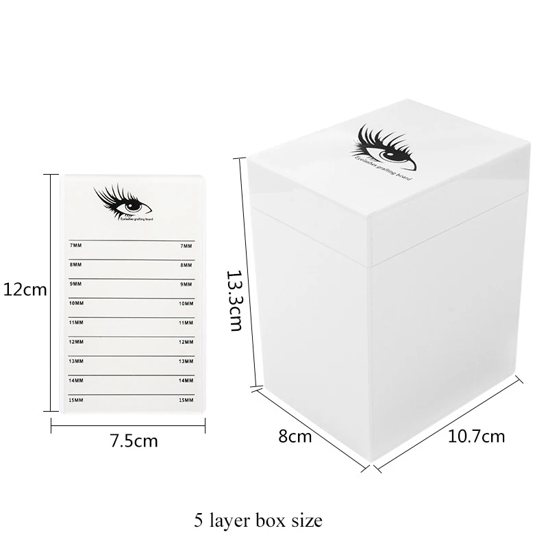 10/5 Layers False Eyelash Storage Box Acrylic Makeup Organizer Eyelash Glue Pallet Lash Holder Grafting Eyelash Extension Tool