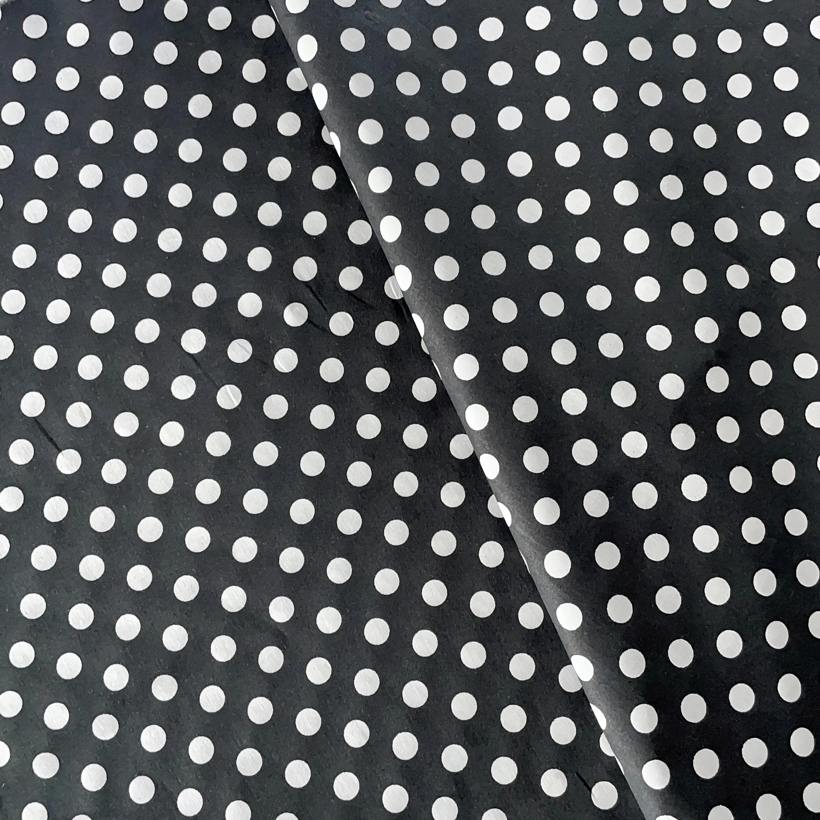 145X50cm Black White Polka Dot Printed 100% Cotton Fabric for Making Dresses Skirts Blouses Accessories Home Decor like Curtains