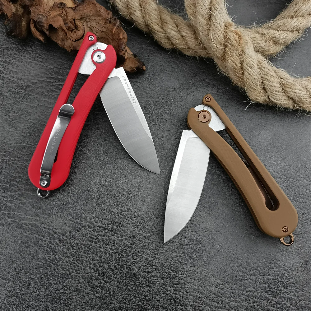 KREMENETSKY Tactical Outdoor Pocket Tactical Folding Knife D2 Blade G10 Handles Survival Hunting Knives Camping Safety EDC Tool