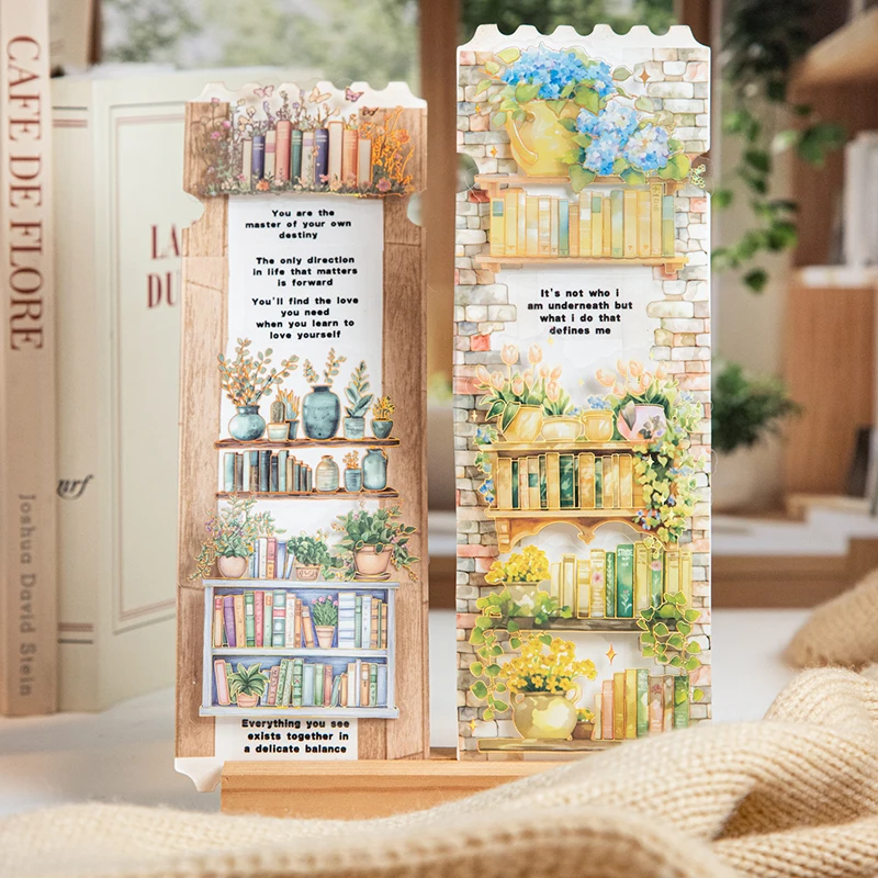 Card Lover 10 Pcs [Bookish Journey Series] Hot Stamping  DIY Decoration Collage Material Sticker PET Sticker Paper Scrapbook Kit