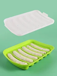 1pc-Sausage Maker Mould Grids Silicone DIY Ham Hot Dog Making Moulds With Lid Kitchen Household Sausages Cake Baking Tools Molds