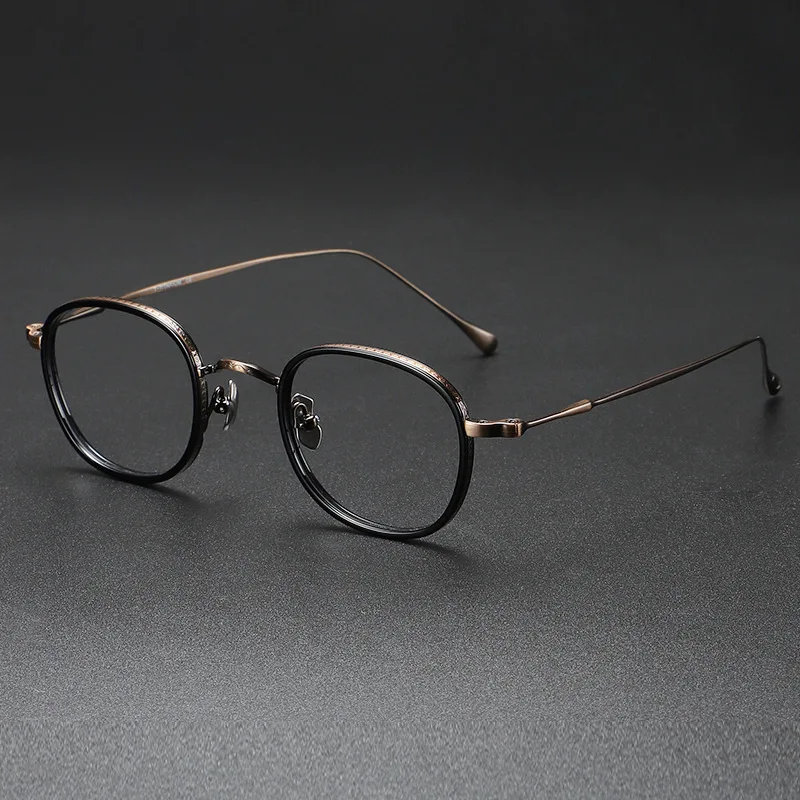 Pure Titanium Glasses Frame Men Retro Round Prescription Eyeglasses Women Myopia Optical Eyewear Japanese Handmade Spectacles image 4