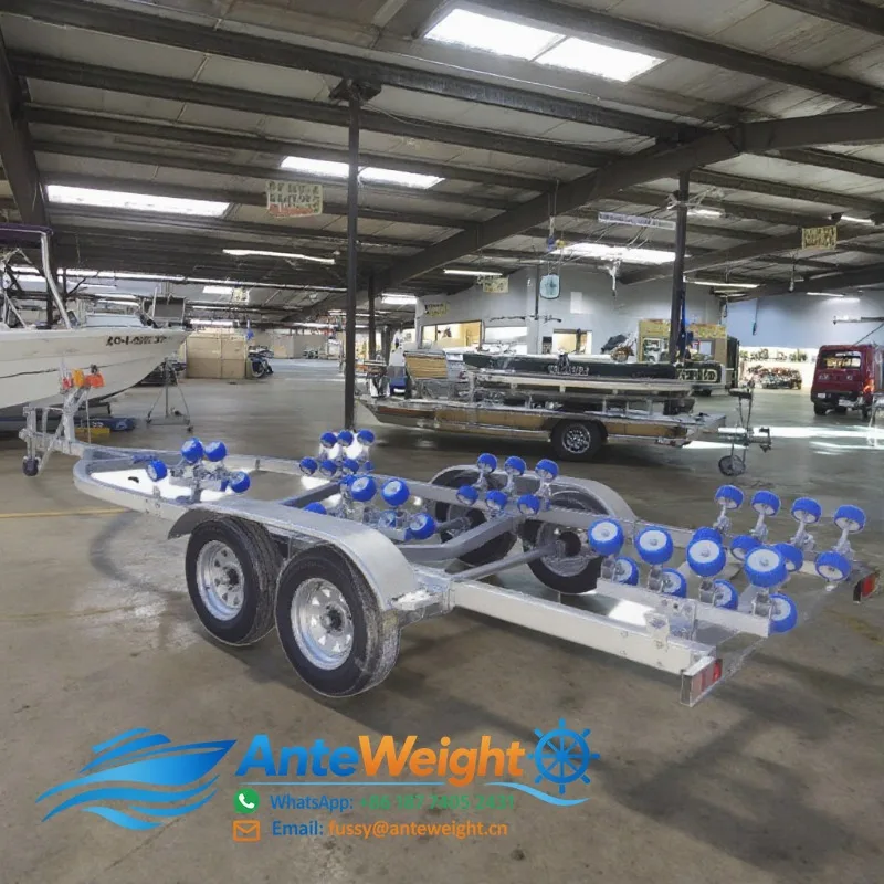 Adjustable Bed Hot Dip Galvanized Boat Trailer with Brakes