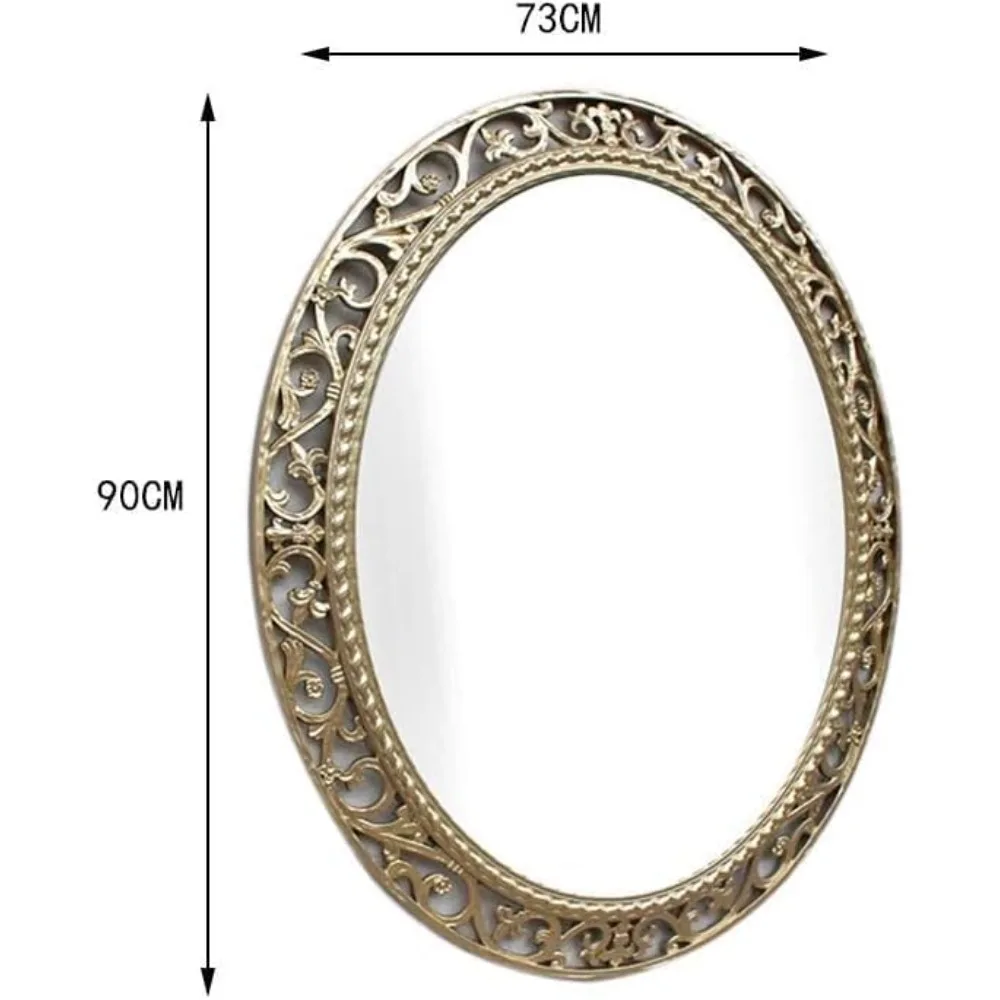 Espelho compacto de parede estilo retrô para banheiros, ideal para hotéis, restaurantes e shopping centers, perfeito para aplicação de maquiagem