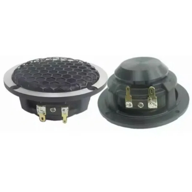 SOTAMIA 1 Buah Speaker Mobil Jangkauan Penuh 3 Inci 4/8 Ohm 15W Tempat Baskom Aluminium Kerucut Kertas Wol Speaker Jarak Menengah Mobil Jaring Heksagonal