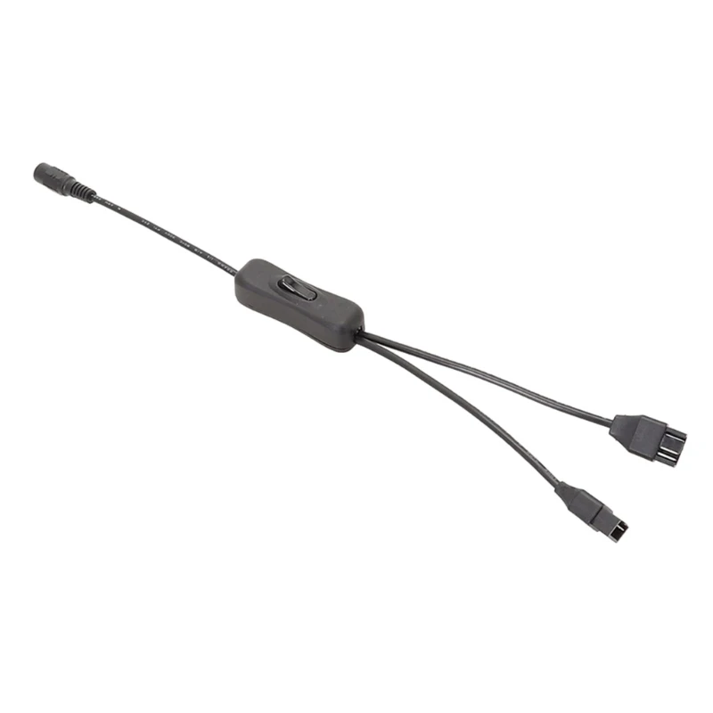 Kabel rozdzielacza zasilania do wentylatorów obudowy komputera PC Wtyczka DC5,5x2,1mm do złączy 4Pin Wentylator obudowy Zasilacz