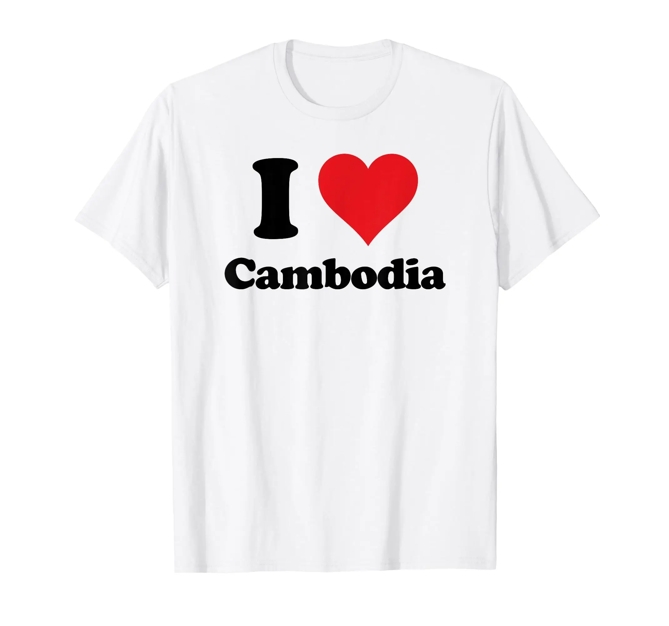 

100% хлопок, футболка I Heart Cambodia Love Country, сувенир, тематические вещи, мужские и женские футболки унисекс, размер S-6XL