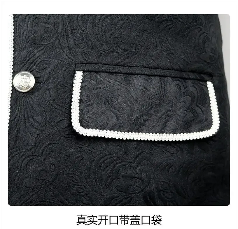 Chaqueta Vintage lisa de estilo Punk para hombre, abrigo Medieval con cuello levantado para Halloween, traje militar, abrigos, Príncipe eduardiano, rey, Outw