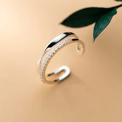 Fashion Retro Style Silver Color Two Layers Open Rings For Women Girls Vintage Jewelry Accessories