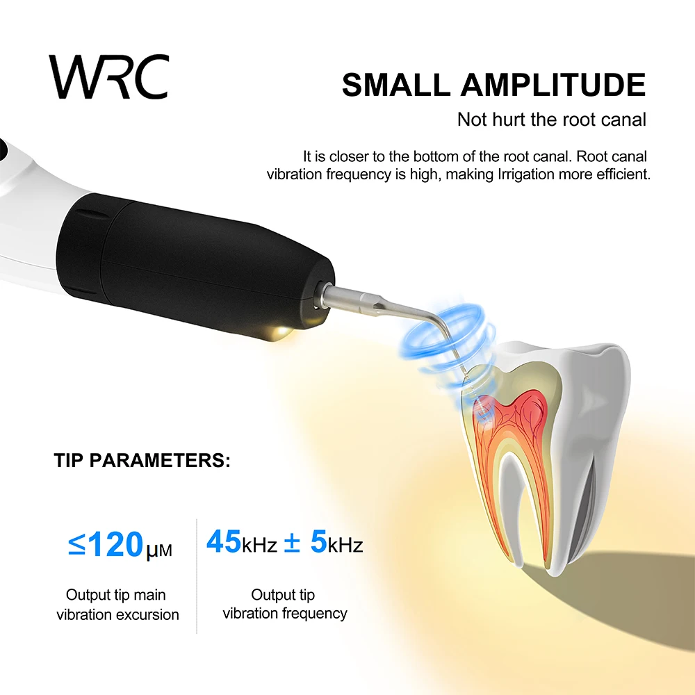 LED Dental Wireless Ultrasonic Activator Endo Ultra Activator Ultrasonic Washing Tooth with 6 Tips Dentistry Tools