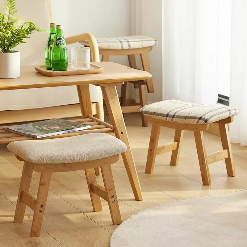 

Изогнутый небольшой пуф, широкий съемный моющийся сиденье-оттоманка, подставка для ног и скамья для обуви в прихожей, удобный акцентный пуф из льняной ткани