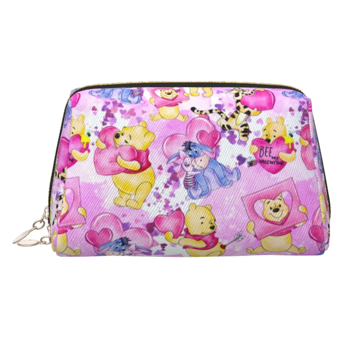 

Custom Winnie The Pooh Characters Toiletry Bag for Women Cosmetic Makeup Organizer Lady Beauty Storage Dopp Kit Box