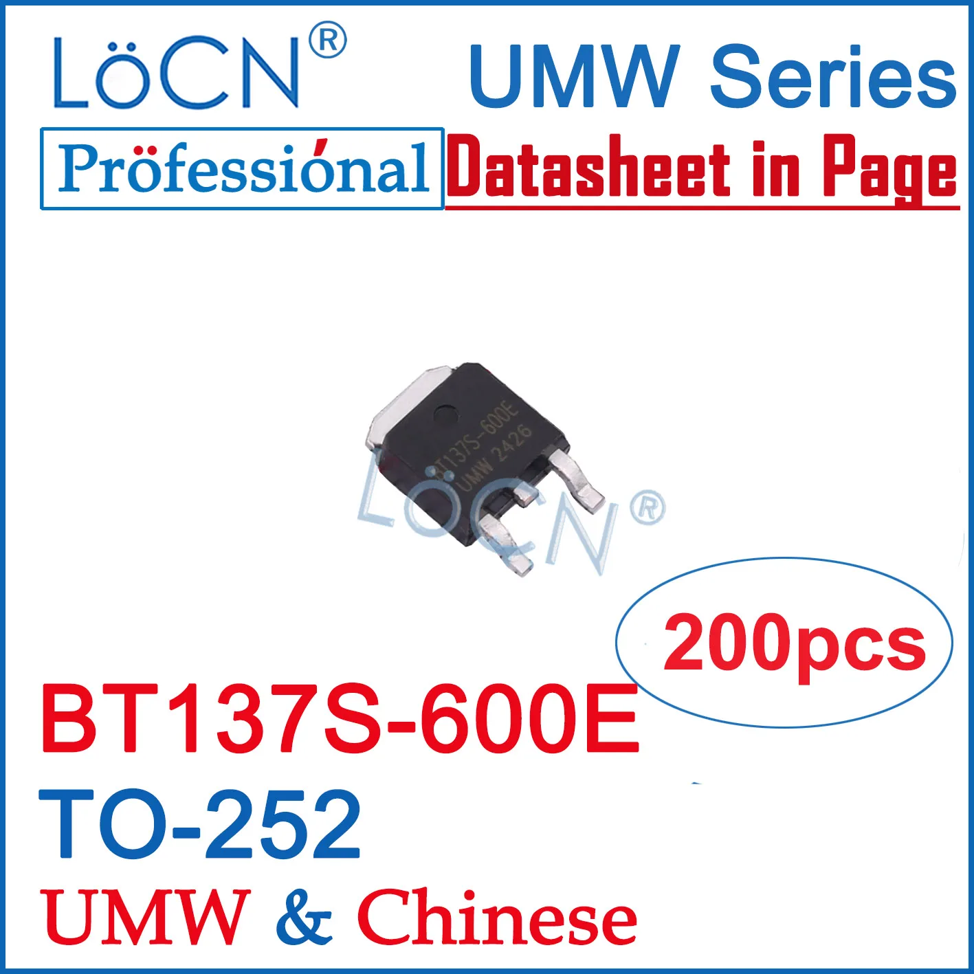 

200 шт. BT137S-600E BT137S 600E TO252 to-252 BT137 китайский большой чип высокого качества оригинальный UMW