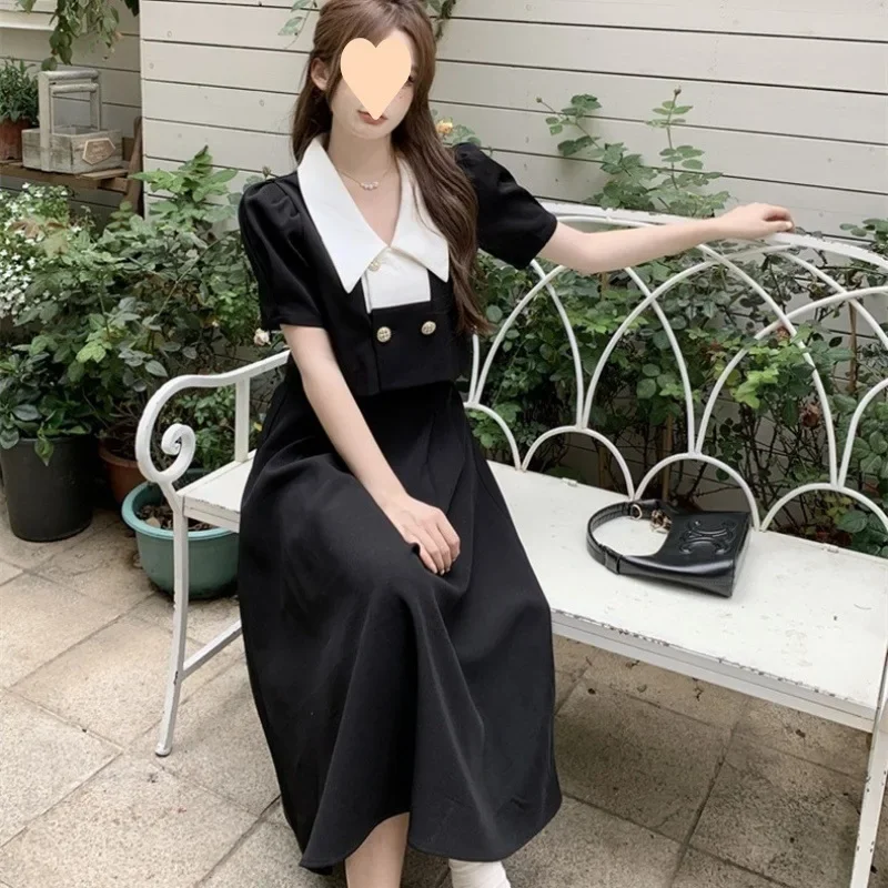 2024 Autumn Elegant 2 Piece Dress Set Women Slim Vintage Party Office Lady Korean Suit Long Sleeve Crop Tops + Casual Midi Skirt